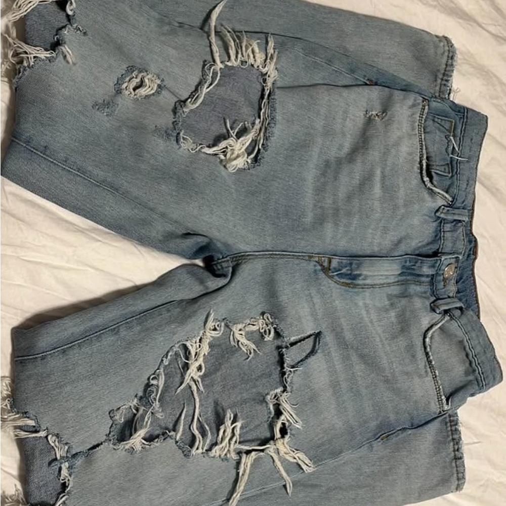 BDG Ripped Light Blue Boyfriend Jeans